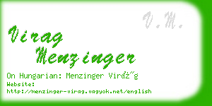 virag menzinger business card